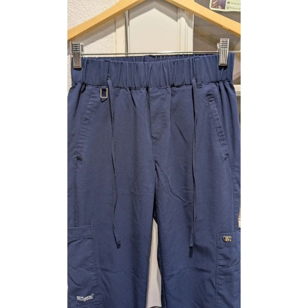 Lot of 2Greys Anatomy By Barco size XS Navy Blue and Royal Blue Scrub Pants 0111